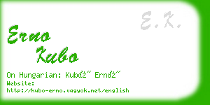 erno kubo business card